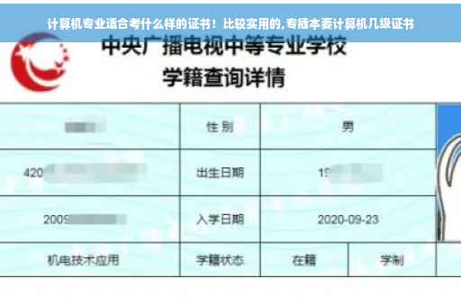计算机专业适合考什么样的证书！比较实用的,专插本要计算机几级证书