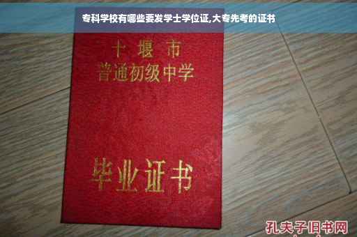 专科学校有哪些要发学士学位证,大专先考的证书