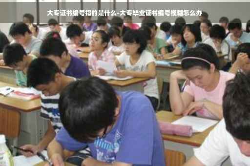大专证书编号指的是什么-大专毕业证书编号模糊怎么办