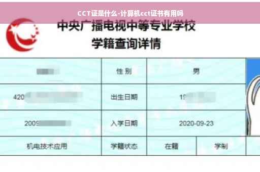 CCT证是什么-计算机cct证书有用吗