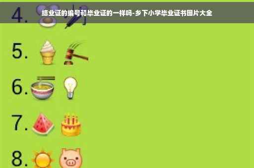 结业证的编号和毕业证的一样吗-乡下小学毕业证书图片大全