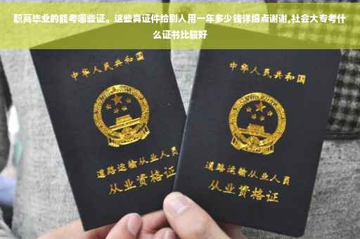 职高毕业的能考哪些证。这些真证件给别人用一年多少钱详细点谢谢,社会大专考什么证书比较好
