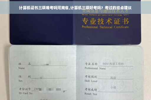 计算机证书三级难考吗河南省,计算机三级好考吗？考过的给点建议