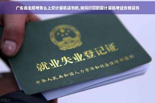 广东自主招考怎么上交计算机证书的,如何打印职称计算机考试合格证书