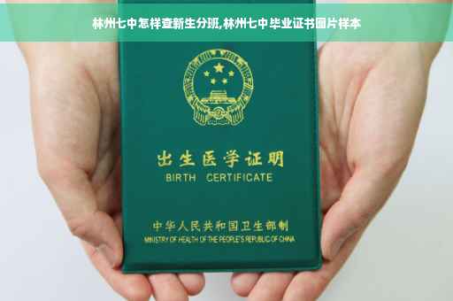林州七中怎样查新生分班,林州七中毕业证书图片样本