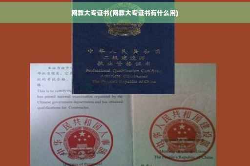 网教大专证书(网教大专证书有什么用)