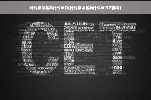 计算机系需要什么证书(计算机系需要什么证书才能考)