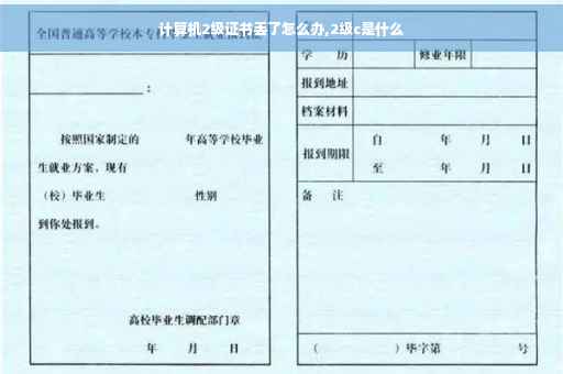 计算机2级证书丢了怎么办,2级c是什么