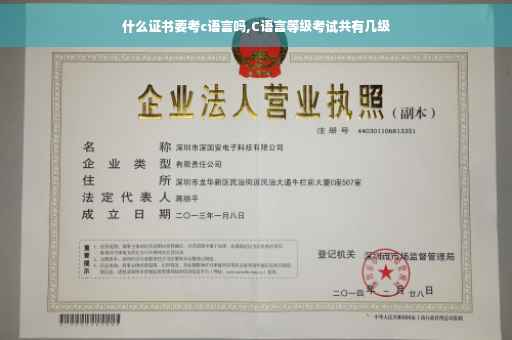 什么证书要考c语言吗,C语言等级考试共有几级