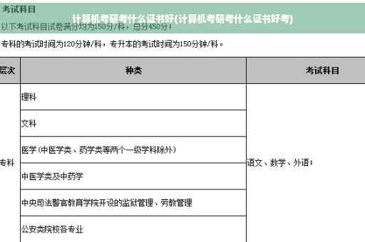 计算机考研考什么证书好(计算机考研考什么证书好考)