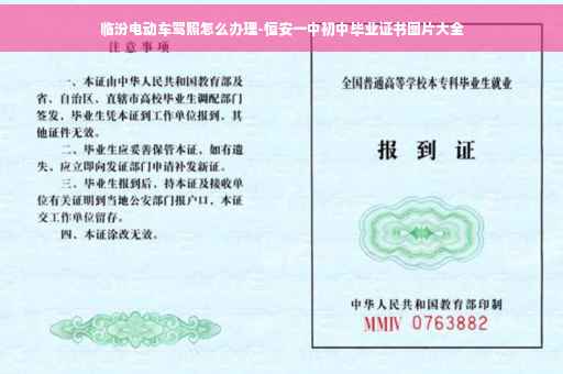 临汾电动车驾照怎么办理-恒安一中初中毕业证书图片大全