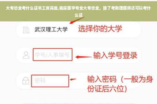 大专毕业考什么证书工资高些,临床医学专业大专毕业，除了考助理医师还可以考什么证