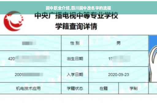 阆中职业介绍,四川阆中改名字的流程