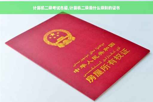 计算机二级考试名称,计算机二级是什么级别的证书