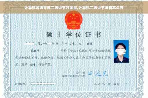 计算机等级考试二级证书含金量,计算机二级证书没有怎么办