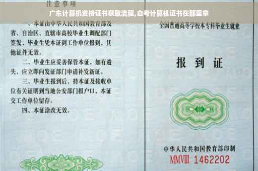 广东计算机资格证书获取流程,自考计算机证书在那里拿