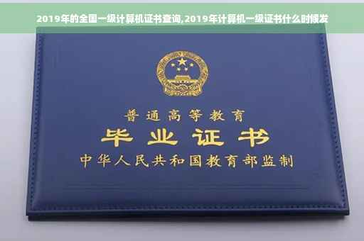 2019年的全国一级计算机证书查询,2019年计算机一级证书什么时候发