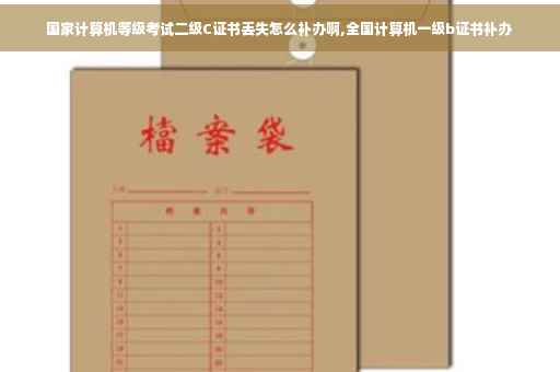 国家计算机等级考试二级C证书丢失怎么补办啊,全国计算机一级b证书补办