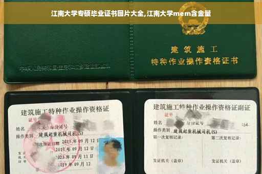江南大学专硕毕业证书图片大全,江南大学mem含金量