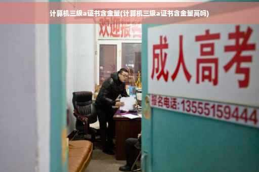 计算机三级a证书含金量(计算机三级a证书含金量高吗)