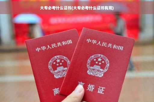 大专必考什么证书(大专必考什么证书有用)