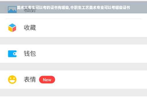 美术大专生可以考的证书有哪些,中职生工艺美术专业可以考哪些证书