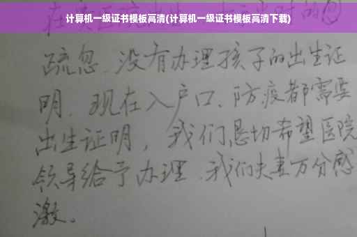计算机一级证书模板高清(计算机一级证书模板高清下载)