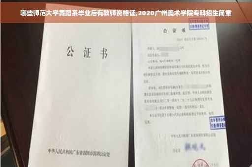哪些师范大学舞蹈系毕业后有教师资格证,2020广州美术学院专科招生简章