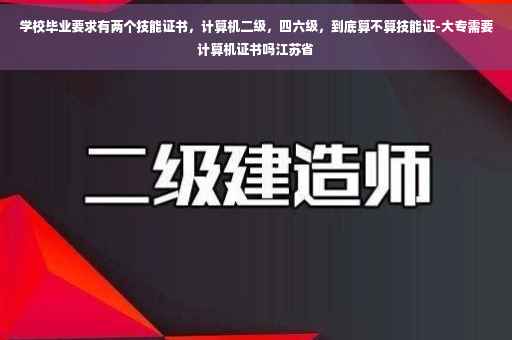 学校毕业要求有两个技能证书，计算机二级，四六级，到底算不算技能证-大专需要计算机证书吗江苏省