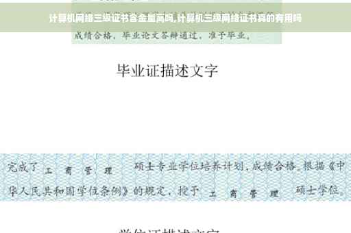 计算机网络三级证书含金量高吗,计算机三级网络证书真的有用吗