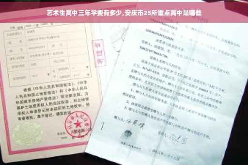 艺术生高中三年学费有多少,安庆市25所重点高中是哪些