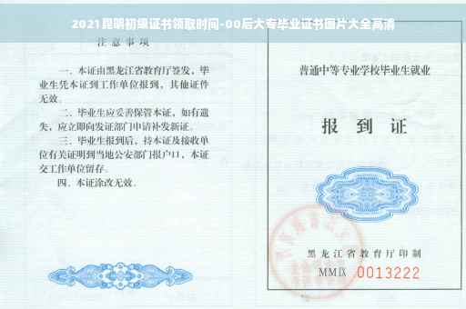 2021昆明初级证书领取时间-00后大专毕业证书图片大全高清
