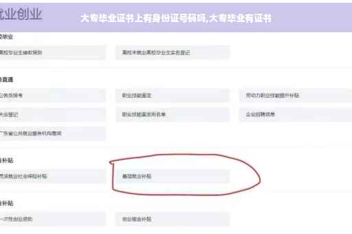 大专毕业证书上有身份证号码吗,大专毕业有证书