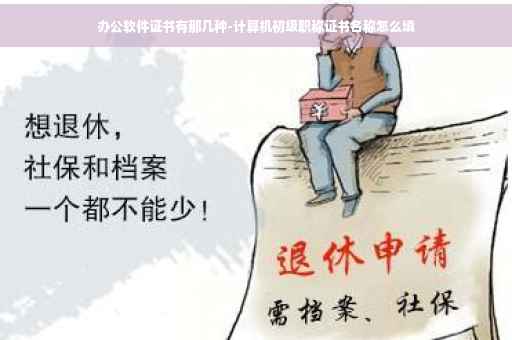 办公软件证书有那几种-计算机初级职称证书名称怎么填