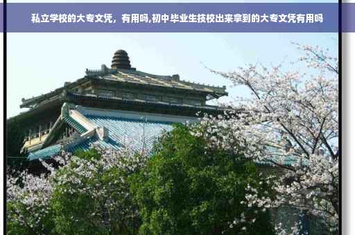 私立学校的大专文凭，有用吗,初中毕业生技校出来拿到的大专文凭有用吗