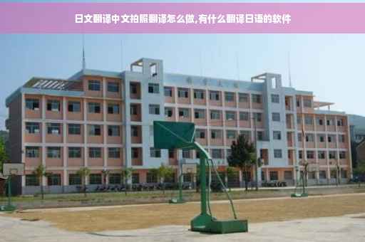 日文翻译中文拍照翻译怎么做,有什么翻译日语的软件
