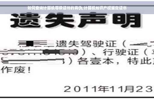 如何查询计算机等级证书的真伪,计算机知识产权鉴定证书