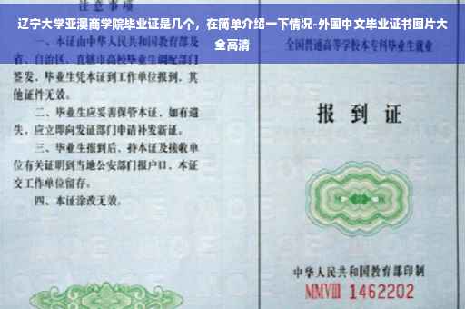 辽宁大学亚澳商学院毕业证是几个，在简单介绍一下情况-外国中文毕业证书图片大全高清