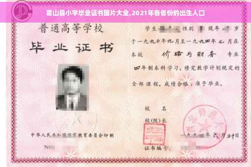 霍山县小学毕业证书图片大全,2021年各省份的出生人口