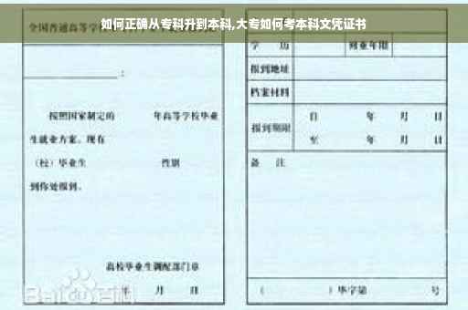 如何正确从专科升到本科,大专如何考本科文凭证书