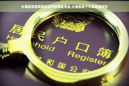计算机应用类相关证书有哪些专业,计算机类十大含金量证书