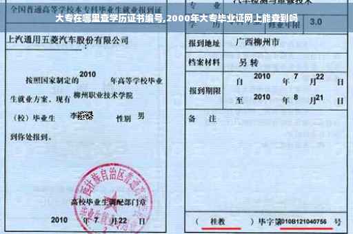 大专在哪里查学历证书编号,2000年大专毕业证网上能查到吗 大专在哪里查学历证书编号,2000年大专毕业证网上能查到吗
