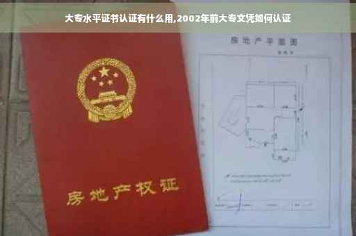 大专水平证书认证有什么用,2002年前大专文凭如何认证