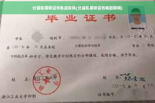 计算机等级证书有初级吗(计算机等级证书有初级吗)