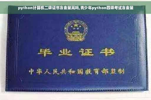python计算机二级证书含金量高吗,青少年python四级考试含金量