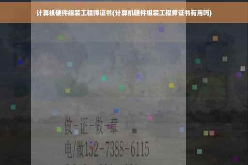 计算机硬件组装工程师证书(计算机硬件组装工程师证书有用吗)
