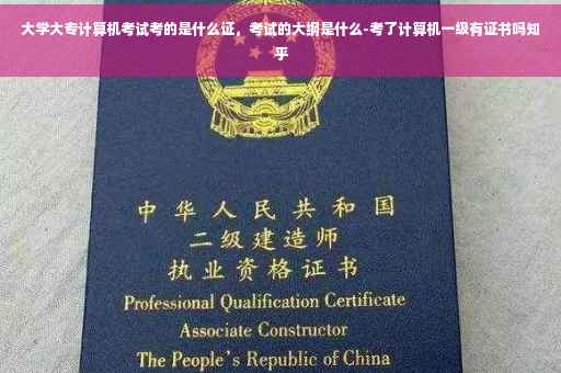 大学大专计算机考试考的是什么证，考试的大纲是什么-考了计算机一级有证书吗知乎