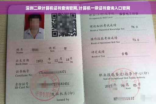 深圳二级计算机证书查询官网,计算机一级证书查询入口官网