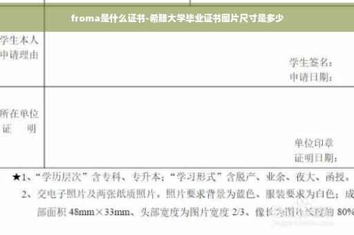 froma是什么证书-希腊大学毕业证书图片尺寸是多少