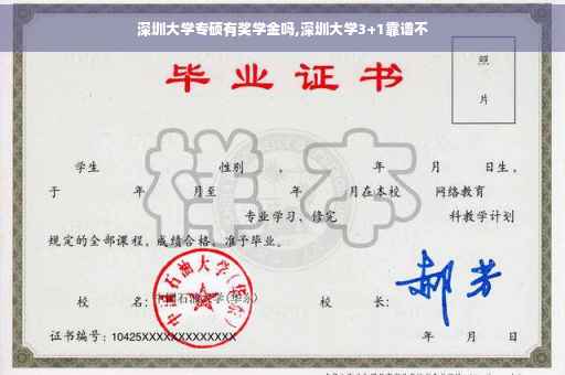 深圳大学专硕有奖学金吗,深圳大学3+1靠谱不